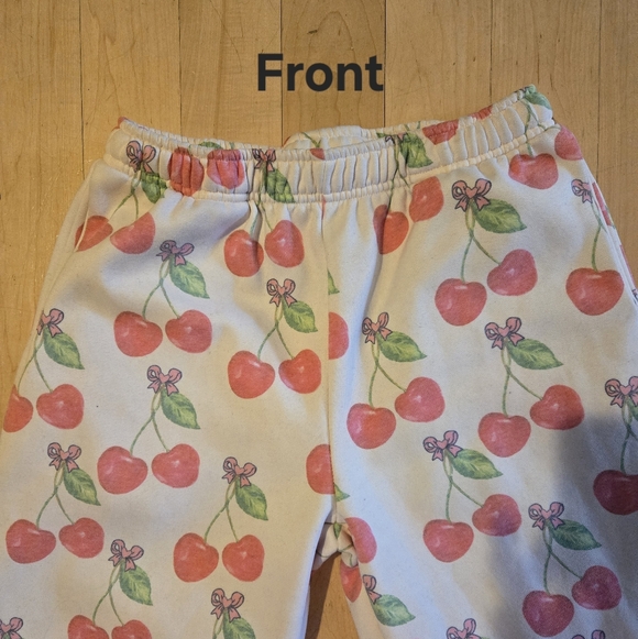 Cherry Print Women's Joggers - Picture 2 of 6